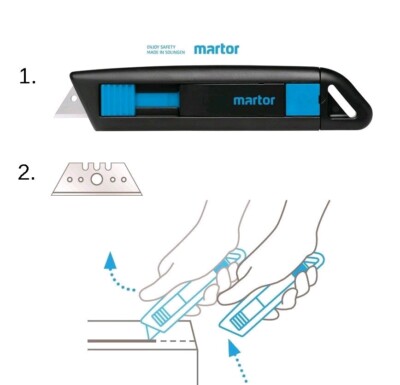 MARTOR Sicherheitsmesser Secunorm Profi Light - leicht L.140mm / Ersatzklingen 