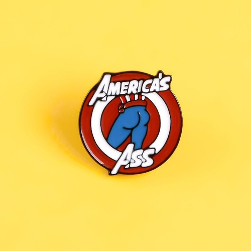 KAUFEN SIE 1 ERHALTEN SIE 1 GRATIS: Marvel Captain America' Arschschild Emaille Pin - Bild 6 von 8