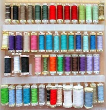 METTLER GUTERMANN EMBROIDERY THREAD POLYESTER COTTON NEW USED 54 SPOOLS