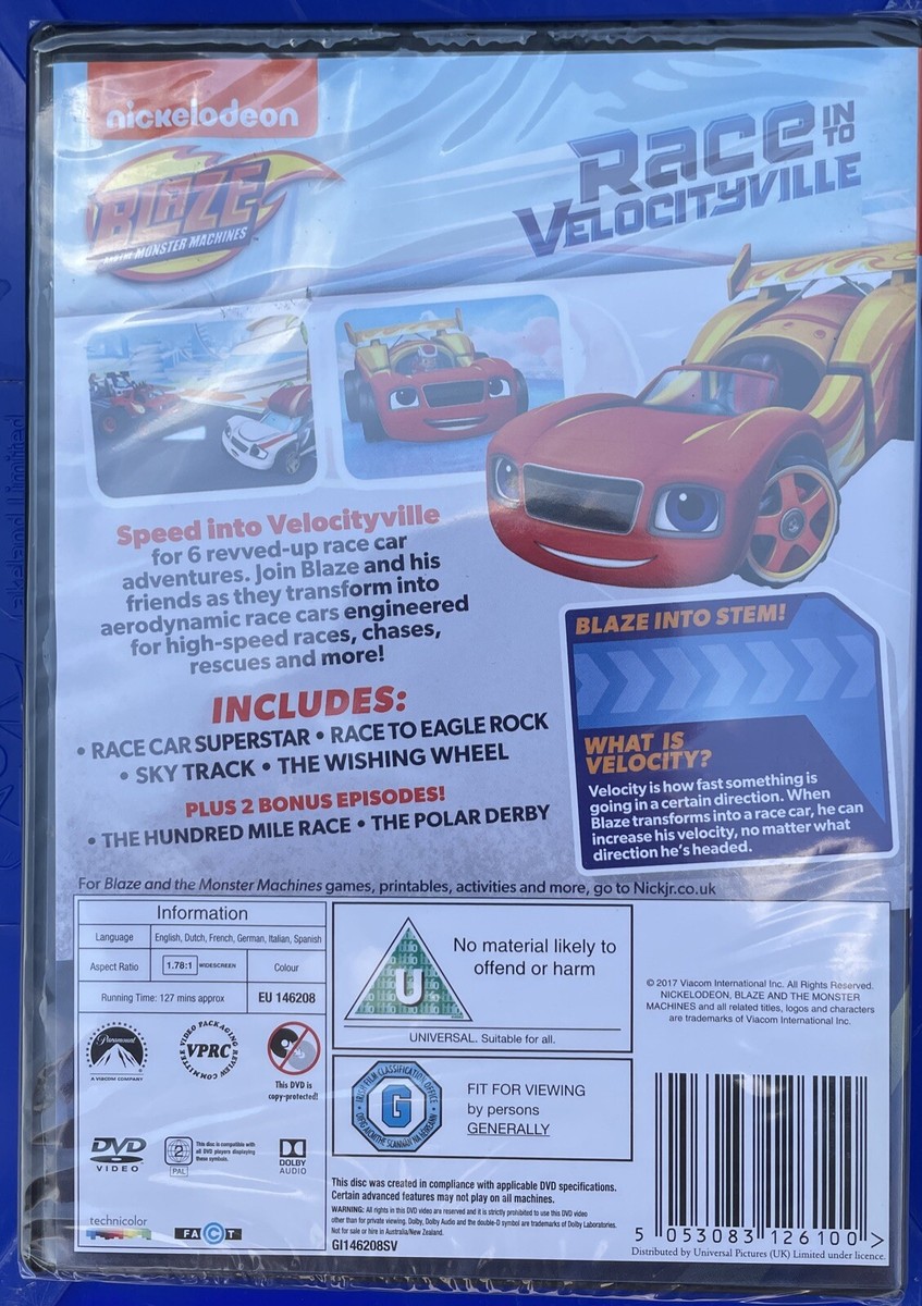 Blaze and the Monster Machines: Race Into Velocityville DVD - New