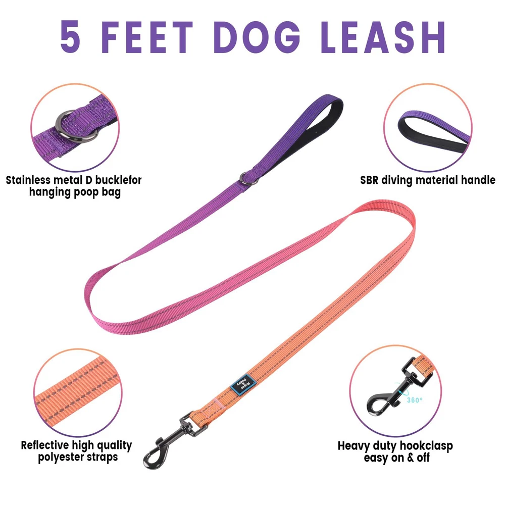 Dog Harness for Large Dogs No-Pull Dog Harness and Leash Set Adjustable Refle...