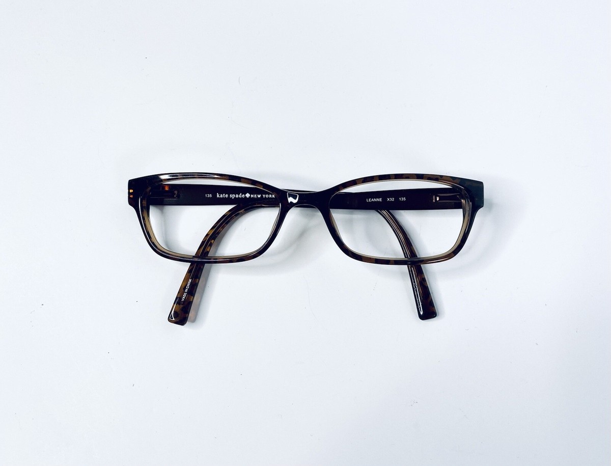 Kate Spade NY Brown Cheetah Print Lucite Rectangular Glasses  display picture 2