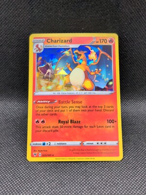 CHARIZARD 025/185 Vivid Voltage Theme Deck Cracked Ice Holo Rare