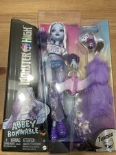 Monster High Doll Abbey Bominable Yeti Pet Mammoth Tundra G3 2023 Kids Toy Gift