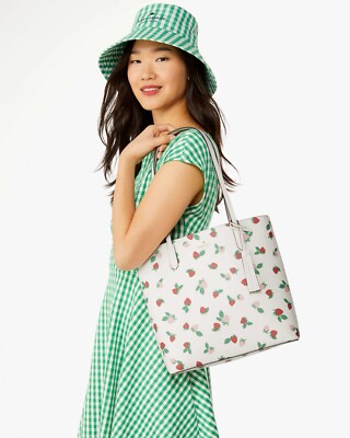 Kate Spade New York Jana Tossed Strawberry Printed Tote In