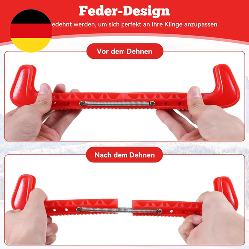 Kufenschoner Schlittschuhe Verstellbarer Spatenschutz Schlittschuhe Schoner Rot - Bild 5 von 7