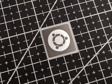 5 x Black  Silver Ubuntu Linux Old Logo v2 Stickers For The Computer Case