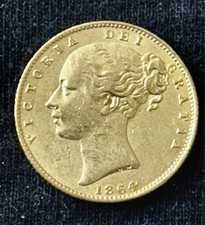 1864 Queen Victoria Shield Reverse Sovereign