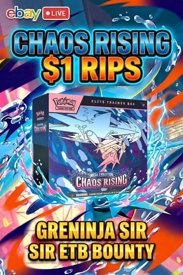 ⚡️Chaos Rising $1 Rips & Energy Breaks 🔥 Greninja Bounty!