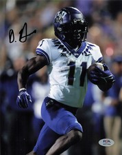 Derius Davis Signed TCU Horned Frogs Football 8x10 Photo PSA Autographed
