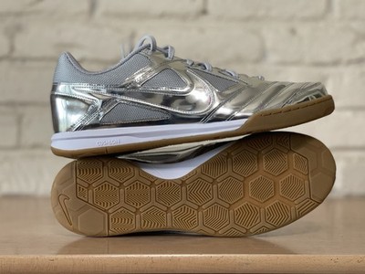 Nike Gato LV8 Silver Chrome Gum Indoor Soccer Shoes Men Size 11