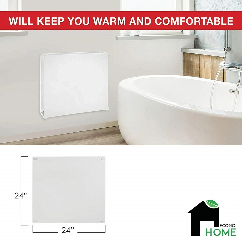 EconoHome Wall Mount Space Heating Panel  with Thermostat 400W Convection Heater