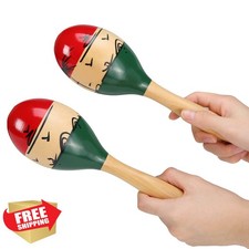 Professional Wooden Maracas Rumba Shaker Set of 2 Latin Percussion