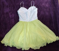 Jodi Kristopher Kids Tutu Flower Girl Dress Glittery size 3 White Yellow Floral