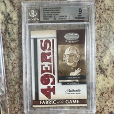 2008 Leaf Certified Materials Steve Young #FOG-66 49ers Fabric of the Game
