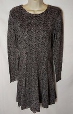 Michael Kors Women's Black White Patterned Long Sleeve Dress / Size M / EUC