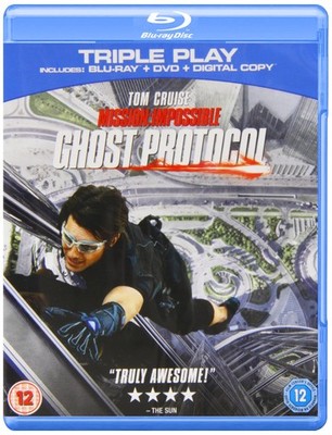 Mission Impossible: Ghost Protocol Triple Play, Blu Ray, DVD & (DVD) (UK IMPORT)