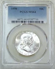 1956 Franklin Half Dollar PCGS MS64 98% FBL Frosty White PQ New Holder #Y18B