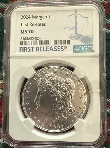 2024 $1 Morgan Silver Dollar NGC MS70 FR Blue Label