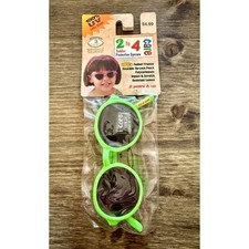 i care Toddler Sunglasses 2-4 New Neon Green Vintage UV Protection Round