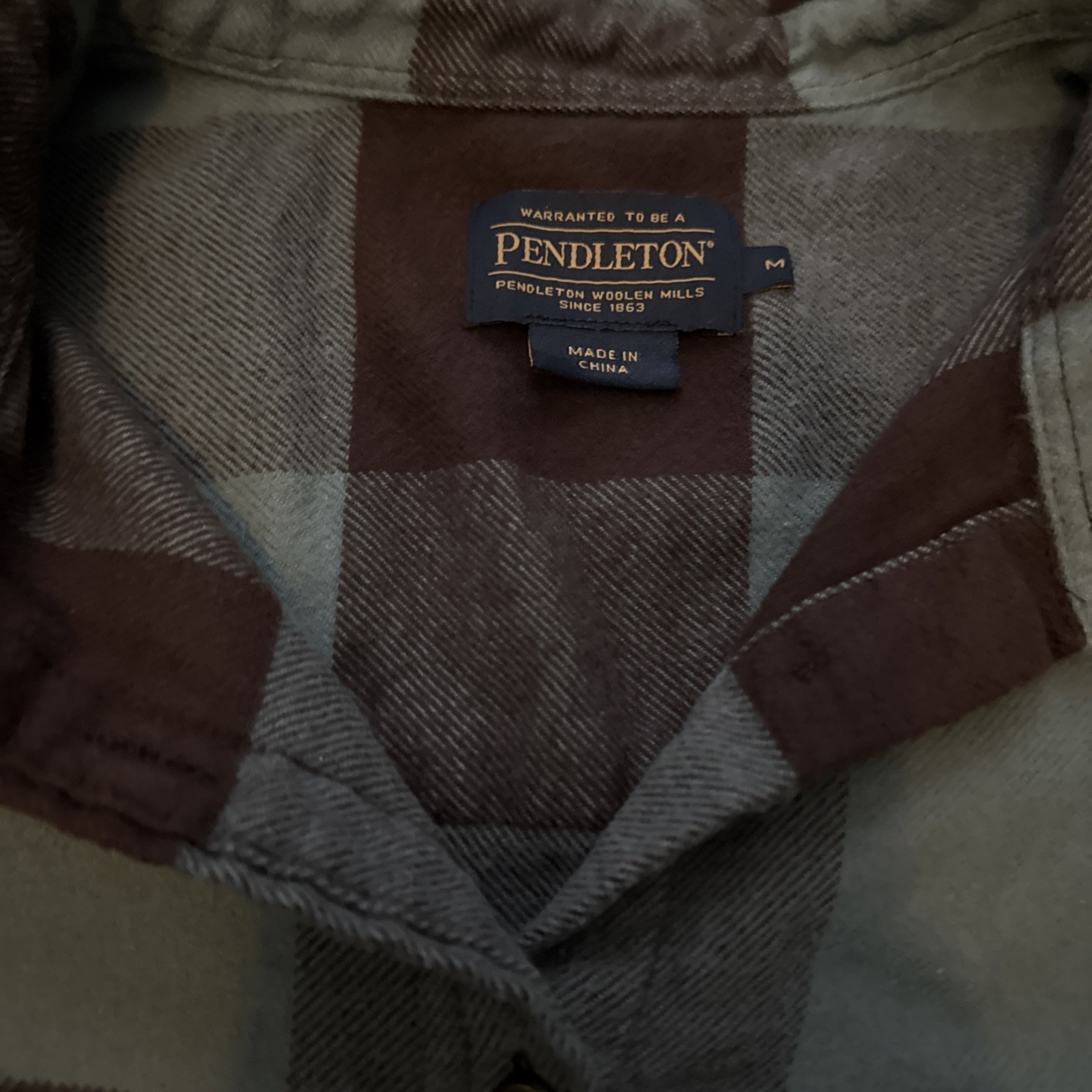 Pendleton Men Medium Wool Flannel Long Sleeve - image 3