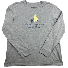 Life is Good Winnie & Friends Womens L Crusher Tee The Best Things LS T-Shirt
