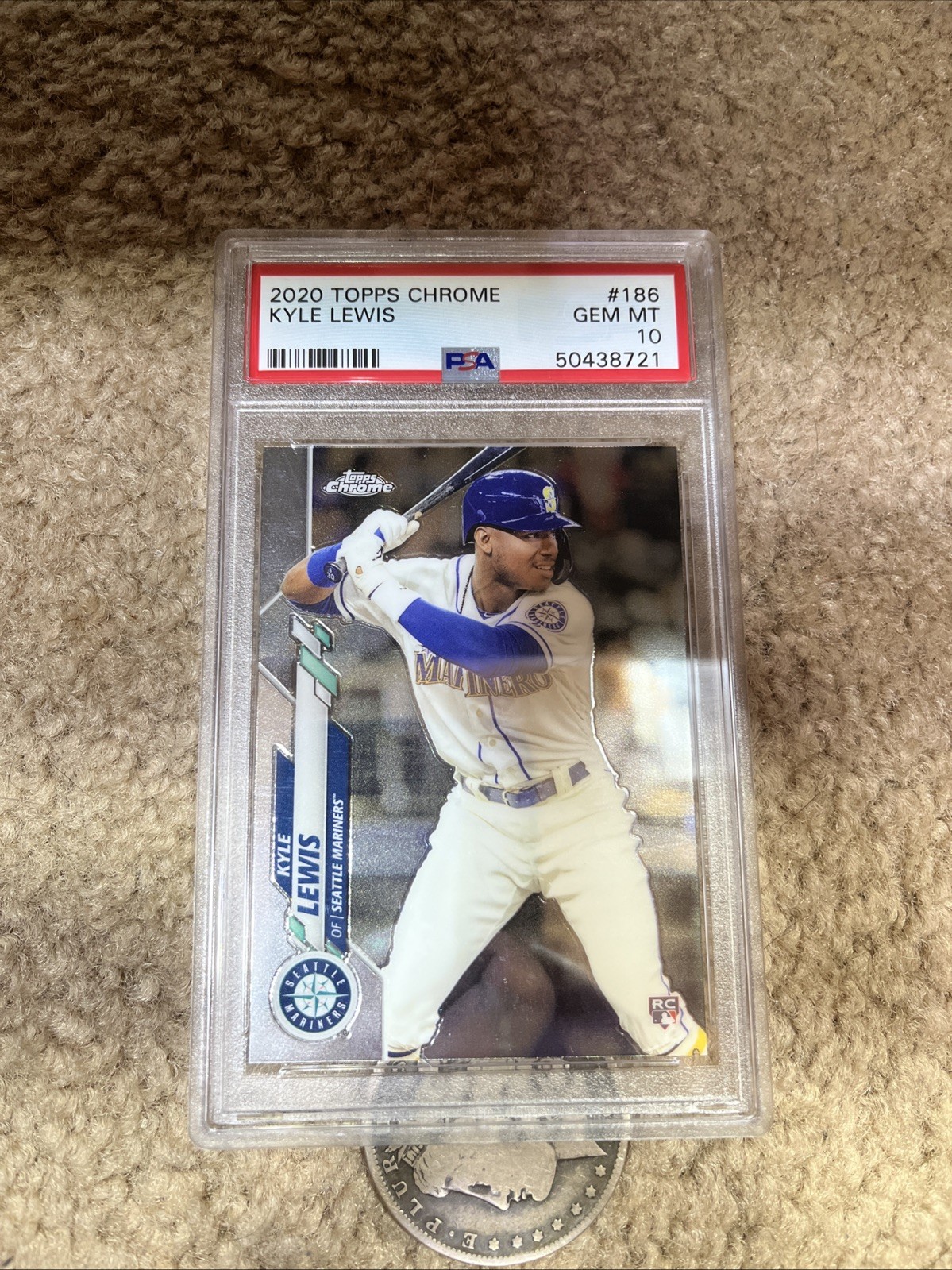 2020 Topps Chrome - Kyle Lewis #186 White Jersey (RC)