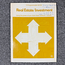 Vtg 1977 TI 58/59 Programmable Real Estate Investment Manual Texas Instruments
