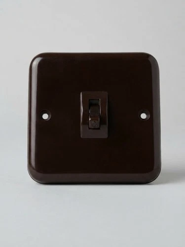 Vintage Crabtree Restored Art Deco Brown Bakelite 1Way  1Gang Light Switch AC