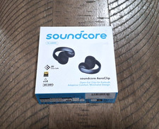 Soundcore by Anker AeroClip Open Ear Clip On Earbuds, Black A3388Z11, New