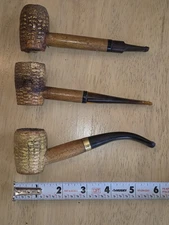 3-Vintage Rare Natural 1940s-1950 Missouri Meerschaum"Radio"Corn Cob Estate Pipe