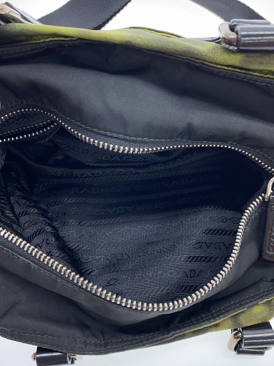 PRADA With scratches Handbag PVC Green Allover thumbnail 6