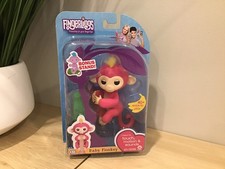New BELLA Pink Baby Monkey Fingerlings Interactive Toy