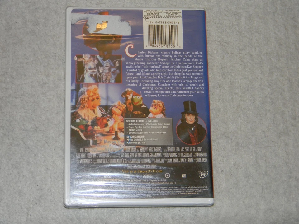 The Muppet Christmas Carol (DVD, 2002) BRAND NEW, Sealed !! OOP & RARE !! - Image 2 of 3