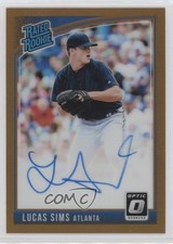 2018 Donruss Optic Rated Rookie Signatures Bronze Prizm Lucas Sims Auto ca0