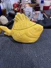 Vintage Yellow Collector Chicken Of The Sea Casserole Dish With Lid