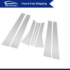 8 Pcs Door Pillar Window Trim For Buick Lacrosse 04-09 Chrome Silver Tone