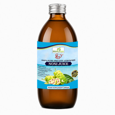 Natürliche Säfte rein Bio zertifiziert Noni Saft 500ml Premium Glasflasche