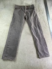 Levi's 501 Original Button Fly Jeans Mens 30x28 Straight Leg Faded Gray USA