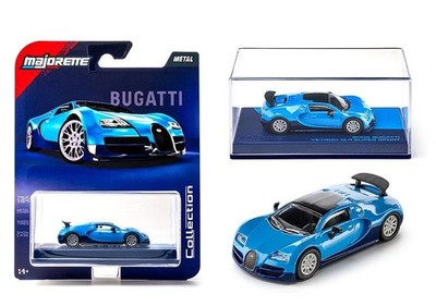Majorette 1:64 Collector Series Wave 4 2005 Bugatti Veyron Blue Model 1024-3I