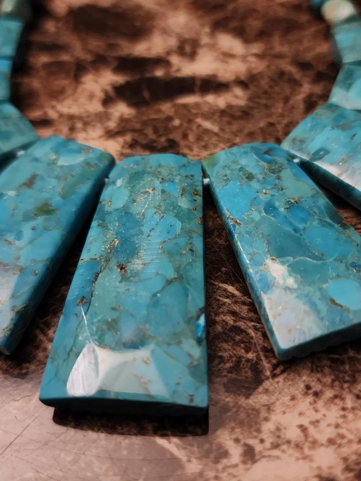 Collar de piedras preciosas turquesas SX Sally C Treasures 925 Foto 2 de 4