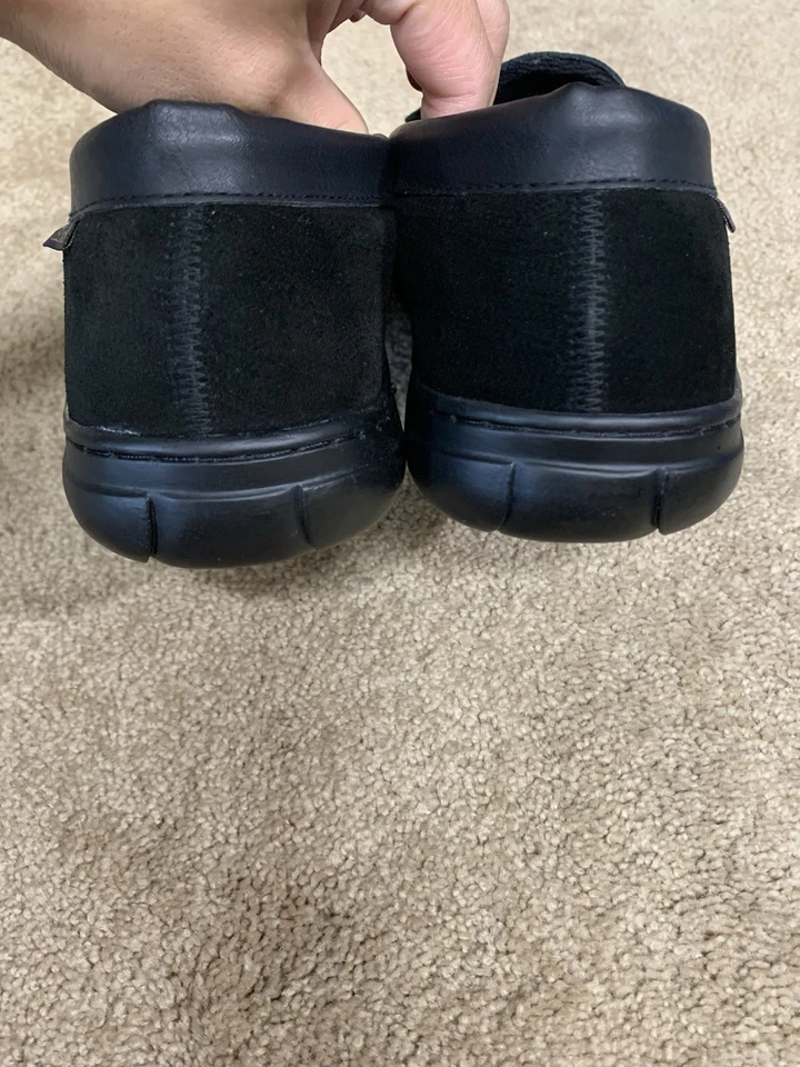 LB EVANS MEN'S ATLIN COMFY Plush Suede loafers SLIPPERS BLACK Size 12 Moccasin - Image 3 of 4