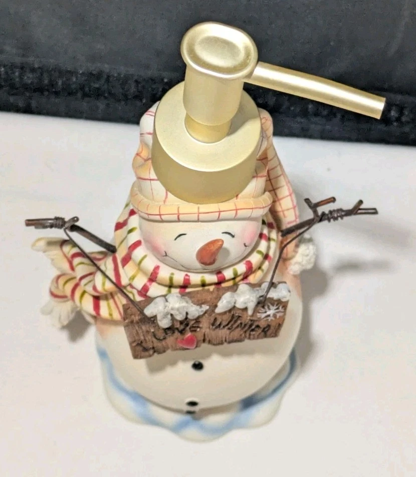 Dispensador de jabón y loción muñeco de nieve de invierno Blonder I Love Foto 2 de 4