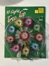 Vintage 1984 10-Light Pom Pom Tree Top- Works Great!