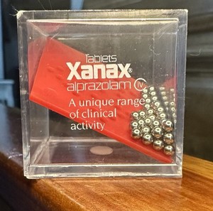 Vintage Xanax Pharmaceutical Promo Dexterity Puzzle Maze Cube Rare Rep Toy