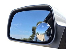 Blind Spot Mirror, 2" Round HD Glass Convex Aluminum Frame Wide Angle Rear