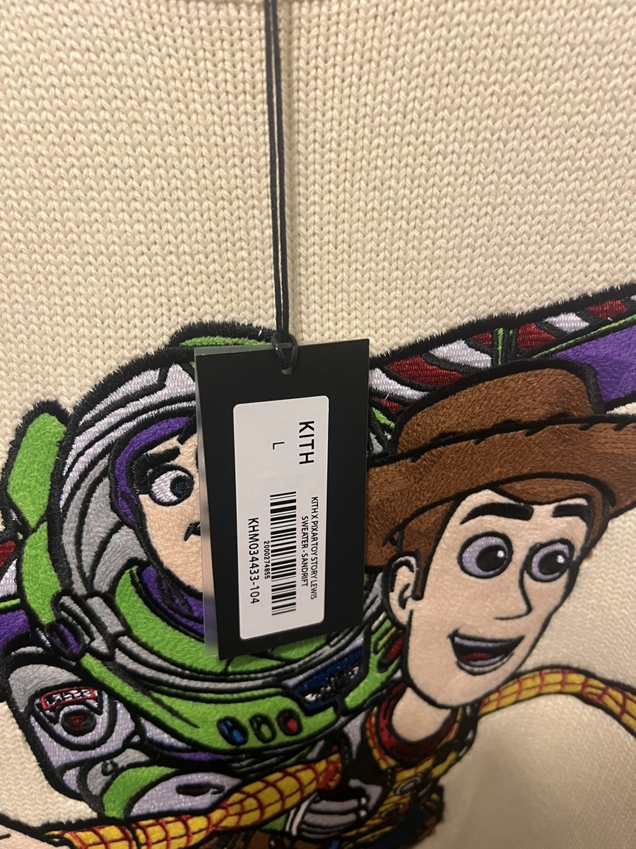 Kith Pixar Long Sleeve Sweater Toy Story Size Large New with Tags 