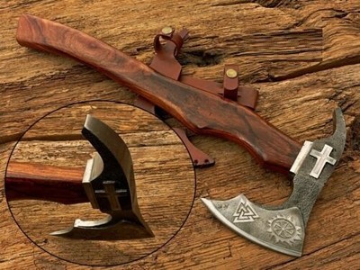 CUSTOM HAND FORGED Carbon Steel Viking VALHALLA Axe Tomahawk Throwing Axe+Sheath