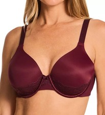 Vanity Fair Beauty Back Back Smoother Lace Full-Figure Bra 76382 Plum 42DD NWT