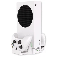 Xbox Series S Charging Stand with Rechargeable Battery Packs and Cooling Fans